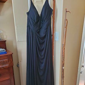 Azazie Evalin Black floor length gown, A14